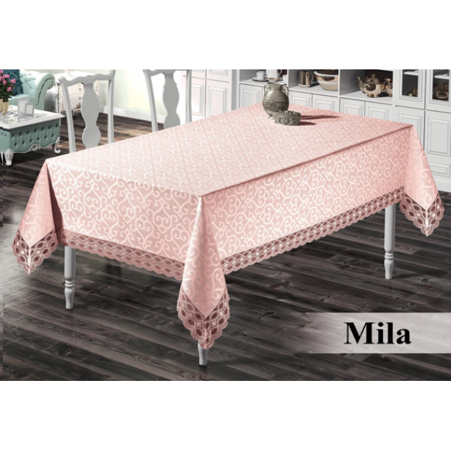 Скатерть EFOR MILA 160*300 прямоугольная пудровый PUDRA