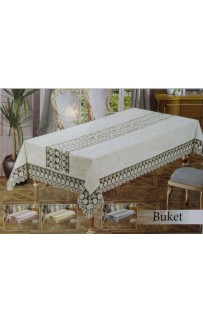 Скатерть EFOR BUKET 160*220 прямоугольная крем