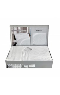 Постельное белье Karven жаккард семейный Damask White