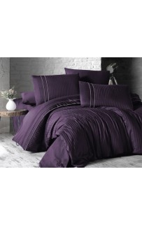 Постельное белье КАРВЕН сатин Де Люкс N044 Stripe Style Purple