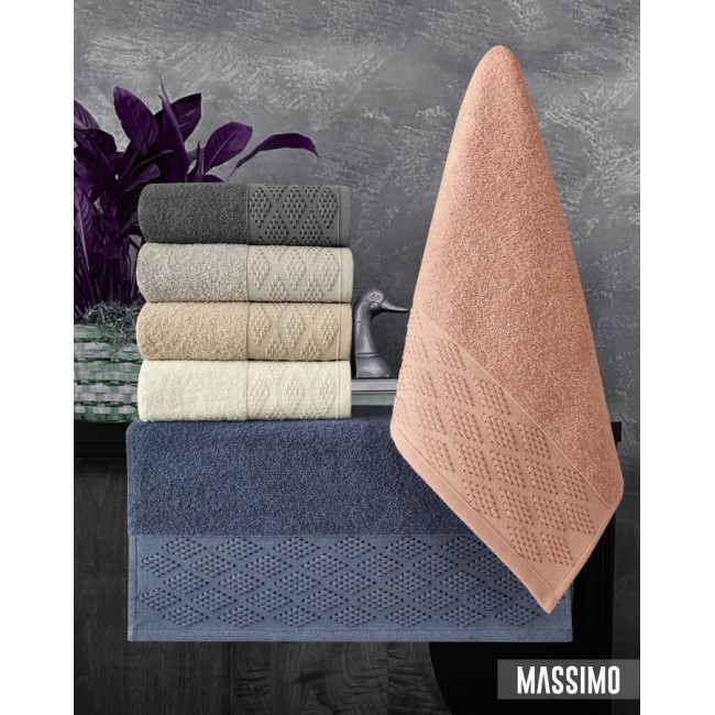 Полотенце Карвен Vip Cotton"MASSIMO" 70*140 1шт.махра,penye Н 3244