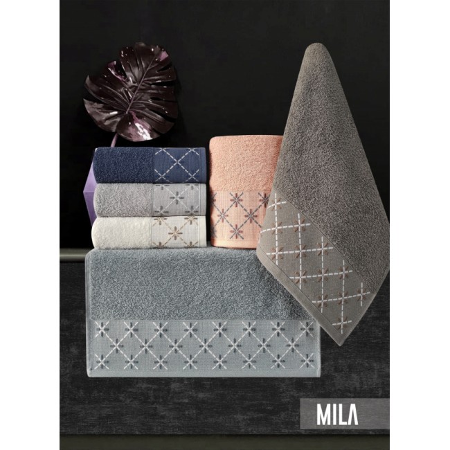 Полотенце Карвен Vip Cotton"MILA" 50*90 6шт.махра,penye Н 3240