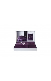 Постельное белье КАРВЕН сатин Де Люкс N044 Stripe Style Purple