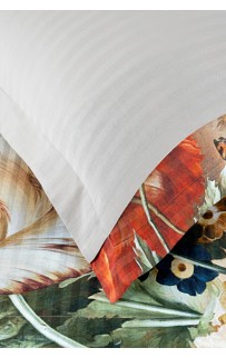 Постельное белье Карвен Stripe Satin с цветным принтом 1.5 спальное N249 -SB002(4пр.) (Акция)
